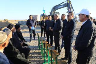 Нуротада сунъий сув йиғиш ҳавзаси қурилиши бошланди