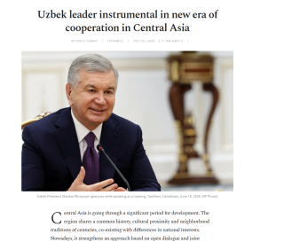 Туркиянинг “Daily Sabah” нашри Шавкат Мирзиёевнинг Марказий Осиё интеграциясидаги тарихий ролини эътироф этди