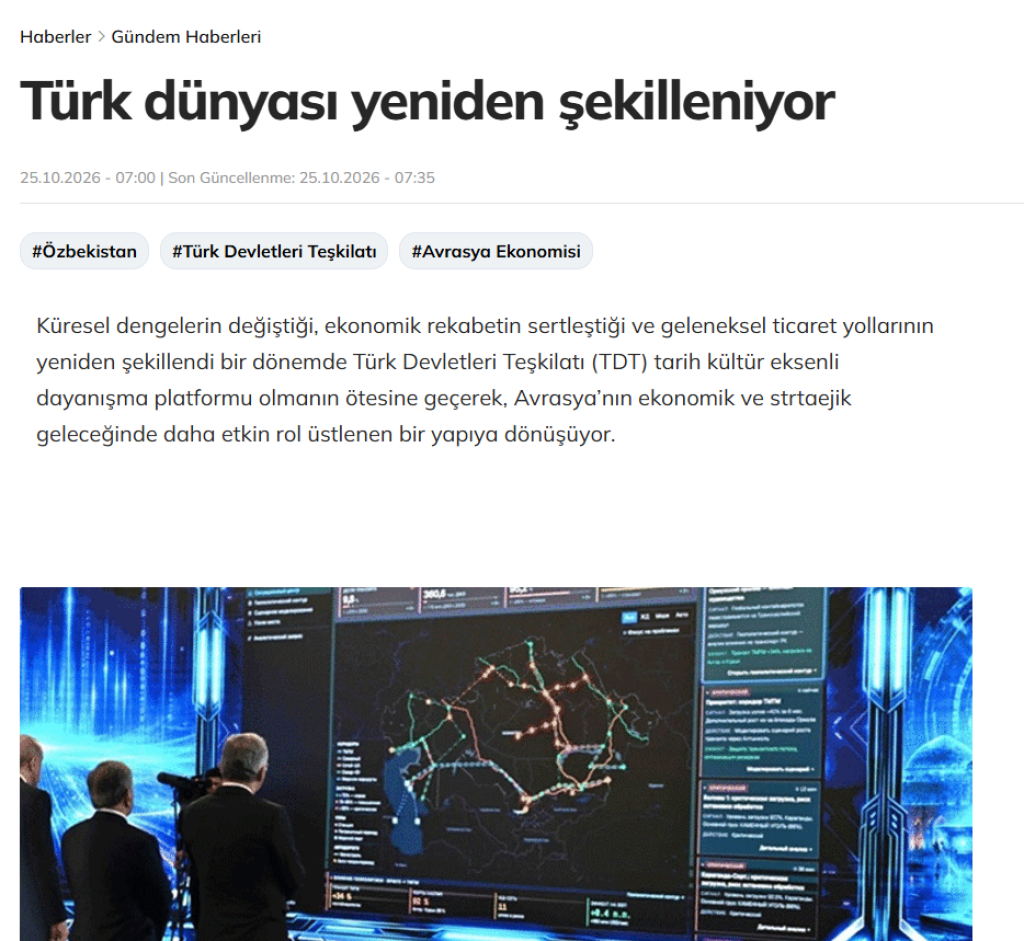 Туркия матбуоти: Ўзбекистон ташаббуслари туркий дунёни янги босқичга олиб чиқмоқда